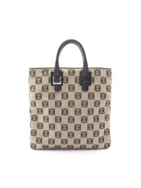 Loewe Tote Bag Anagram Canvas Leather
